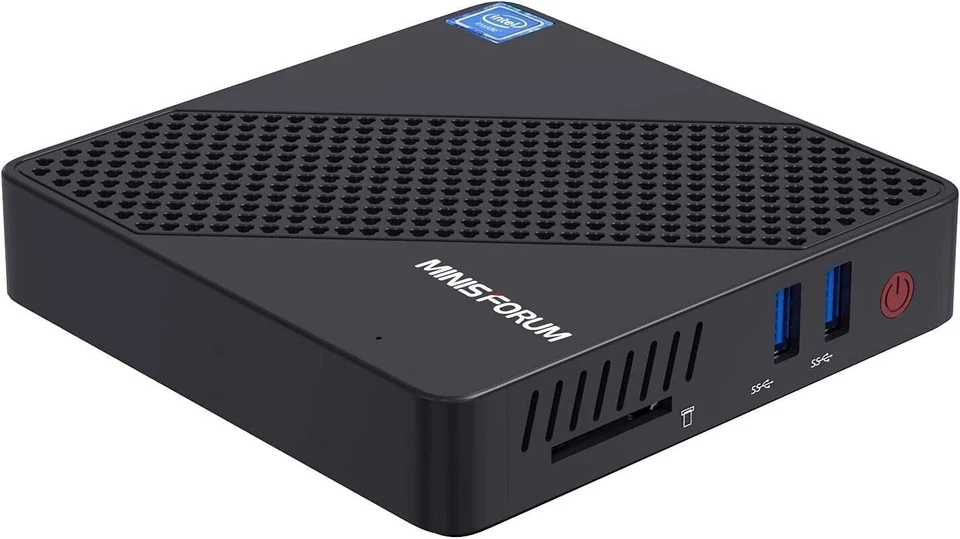 MINISFORUM N40 Mini PC Intel Celeron N4020 2.8GHz DDR4 4GB 64GB Fanless NEW - Image 1 of 3