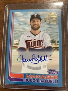 2021 Topps Archives Fan Favorites Autos Blue FFA-RB Rocco Baldelli 01/25 - Picture 1 of 8