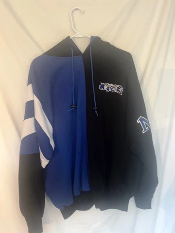 Vtg 1990s Orlando Magic STARTER Split Color Hooded Sweatshirt Hoodie XL NWT NBA Cover