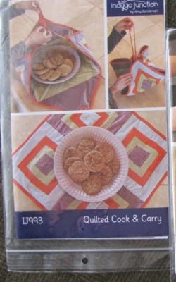 INDYGO JUNCTION Quilted Cook & Carry Tote Craft/Sewing Pattern # IJ993 -  NOS - Image 1 of 4