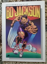 Vintage/Original Nike Poster Card  - Bo Jackson  - Bo Super Hero - 5"x7"  - 1990