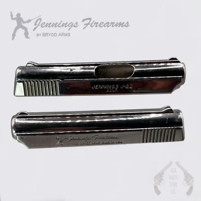 JENNINGS BRYCO J-22 Chrome Slide w/ Extractor -  (Late Safety Type) - Image 1 of 4