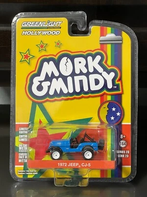 1/64 DIECAST GREENLIGHT HOLLYWOOD MORK & MINDY 1972 JEEP CJ-5 (SERIES 23) - Image 1 of 2