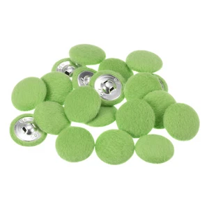 20pcs Fabric Cloth Covered Button 25mm Round Holes Sewing Buttons, Green - Picture 1 of 6