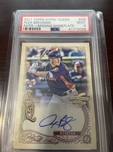 2017 Topps Gypsy Queen Alex Bregman Auto PSA 9 Rookie RC Card Autograph /35