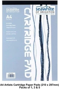 Seawhite Artist Cartridge Paper Pads 140gsm All Media Acid Free (A2/A3/A4/A5) - Picture 1 of 5