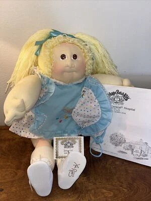 1985 Cabbage Patch Kids Little People Soft Sculpt Blonde Pigtails “Babette” - Image 1 of 4