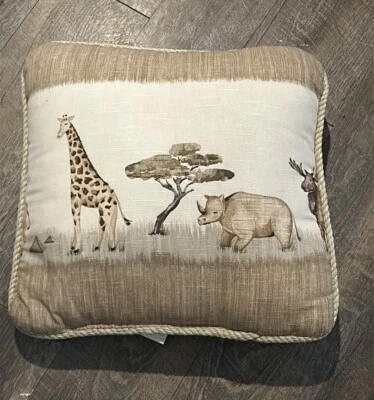 WAVERLY  Decorative Toss Pillow Safari Jungle Animals Reversible - Image 1 of 4