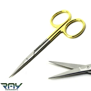 Nuevas tijeras de iris rectas TC 11,5 cm afiladas cirugía dental disección - Imagen 1 de 3