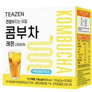 Teazen Kombucha Lemon 5g x 30ea Prebiotics BTS JUNGKOOK Tea K-Food - Picture 1 of 4