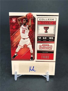 2018 CONTENDERS DRAFT PICKS COLLEGE TICKET KEENAN EVANS TEXAS TECH #98