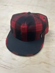 Volcom Collectable “SKUNK ADJUST HAT” - Red / Black Plaid - Picture 1 of 3