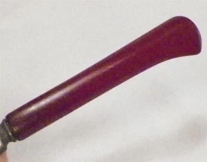 Burgundy Bakelite Knife Sharpcutter Stainless Swirl Handle Retro Flatware - Picture 1 of 4