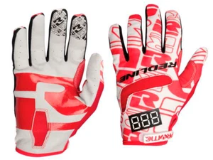 Redline BMX Flight Gloves White/Red Adult Sizes - Small Medium Large - Picture 1 of 2