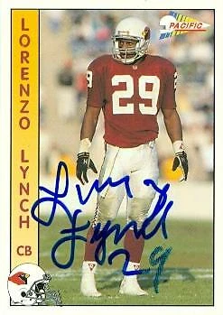 Lorenzo Lynch autographed Football Card (Phoenix Cardinals) 1992 Pacific #581 - Image 1 of 1