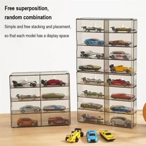 8 Slot Cars Diecast Storage Transparent Model Toy Storage Box  For Toys