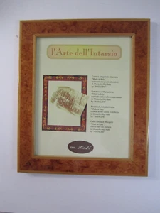 Natalini l'Arte dell'Intarsio handcrafted inlaid burl wood tabletop frame 8 x 10 - Picture 1 of 5