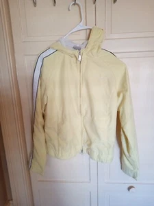 Vintage Nike Swoosh Windbreaker Jacket Youth Size Medium 8-10 Yellow Full Zip - Picture 1 of 10