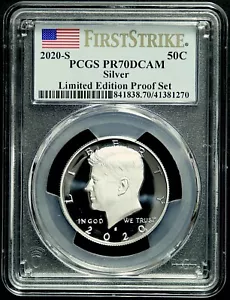 2020 S KENNEDY SILVER HALF DOLLAR PR70DCAM First Strike Limited Ed Proof Set - Picture 1 of 5