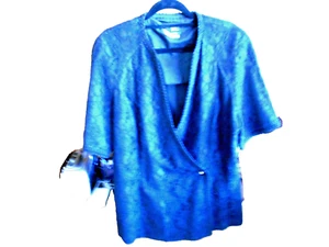 BLACK lace cross over top. Size 14 Pre loved EXCELLENT - Picture 1 of 3
