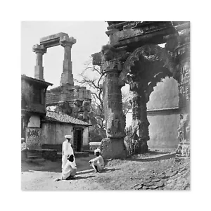 Bourne Shepherd Ruins Rudra Mala Temple India 1874 Photo Wall Art Canvas Print - Picture 1 of 6