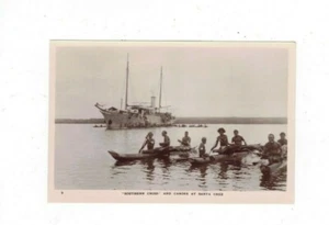 SOLOMON ISLAND Postcard, MELANESIAN MISSION, SOUTHERN CROSS & Canoes SANTA CRUZ - Picture 1 of 2
