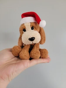 De colección Russ Berrie Hound Juguete Suave Perro Navidad Sombrero Peluche Gorro Relleno de Frijoles - Imagen 1 de 6