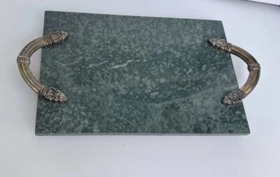 Vtg Godinger Silver Art Co Marble/Granite  Charcuterie Cheese Board Serving Tray - Изображение 1 из 4
