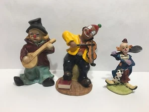 Clowns Lot  (3) Figurines Collectibles 2- K’s Collection & 1- Rivera,Clowns. - Picture 1 of 12