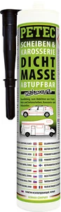 PETEC 83300 SCHEIBEN- & KAROSSERIEDICHTMASSE KARTUSCHE, ABTUPFBAR, 310ML motocaa - Bild 1 von 1