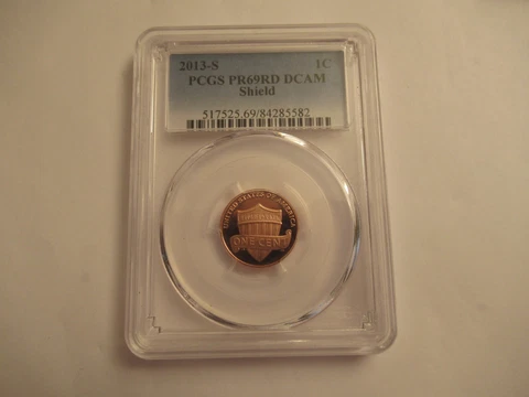 2013 S Proof Lincoln Shield Penny, PCGS PR69RD DCAM Cover