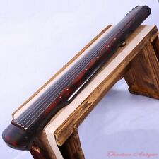 Cinnabar Red 48" Guqin 7-stringed Zither Heptachord Opt. Stool and Table #1542