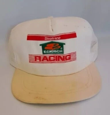 De Colección Camionero Snap Back Sombrero Echrich Racing Malla Granja Alimentos Publicidad Gorra Nascar Foto 1 de 4