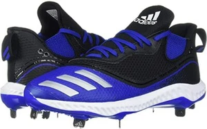 NUOVO Adidas Icon V Bounce Uomo Blu/Nero Baseball Tacchetti Metallo Spedizione GRATUITA! - Foto 1 di 6