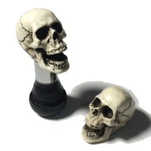 2 Skull Valve Stem Caps Harley Skeleton Motorcycle Bicycle American Made 34VC - Picture 1 of 5