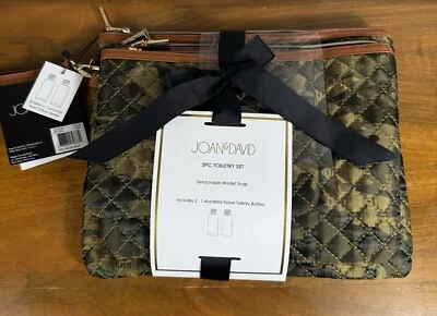 Joan & David Acolchado Camuflaje Doble Juego de 3 Piezas Bolsa de Aseo Nuevo con Etiquetas Foto 1 de 4