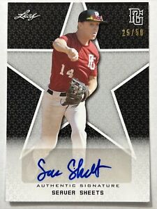 2020 LEAF PG NATIONAL SHOWCASE SEAVER SHEETS BLACK AUTO 25/50 M