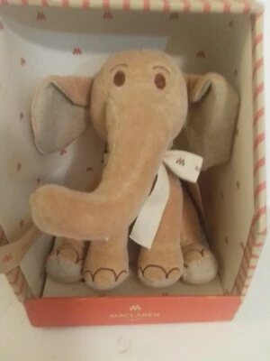 Maclaren Organic 250MM 8 " Elephant Plush Toy Mint in Box With Trading Cards - image 1 of 4