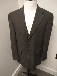 Oscar De La Renta Sport jacket Mens Size 42R Houndstooth 3 Button 100% Wool Prep - Picture 1 of 8