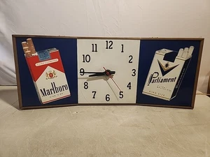 Original 1950's Tobacco Advertising Clock Sign Parliament Marlboro Country Store - Picture 1 of 11