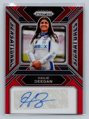 2024 Panini Prizm Hailie Deegan Sensational Signatures Red #/49 Auto #SS-HDN - Image 1 of 2