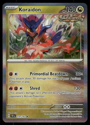 Koraidon 119/162 Rare Holo NM Pokemon SV05: Temporal Forces - Image 1 of 2