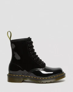 Dr. Martens Leather Boots 1460 Black Patent Lamper Womens Size 7 - Picture 1 of 7