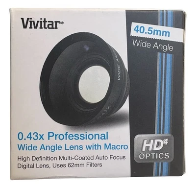 Vivitar 40.5mm 0.43X Professional Wide Angle Lens with Macro - Image 1 of 4
