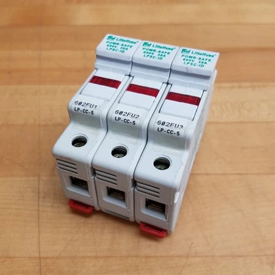 Littelfuse LPSC-ID, Class CC, Fuse Holder, 3-Pole, 600V, 30A - USED - Image 1 of 4