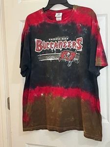 Tampa Bay Buccaneers NFL Tie Dye T-Shirt Men’s XL Team Apparel Red Black Brown - Picture 1 of 7