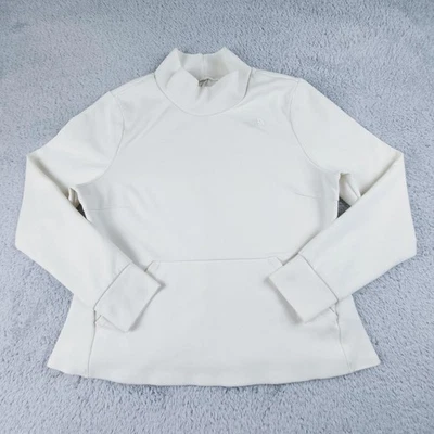 North Face Pullover Womens XL Off White Funnel Neck Kangaroo Pocket Thumbholes - Image 1 of 4