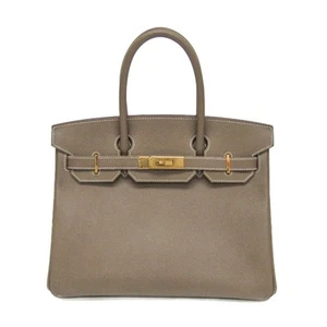 Hermes Birkin 30 Women's Epsom Leather Handbag Etoupe Gray FVGZ000564 - Picture 1 of 20