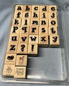 Juego de estampillas letras minúsculas Stampin Up ALFABETO ACTITUD COMPLETO + 4 minis WM - Imagen 1 de 4