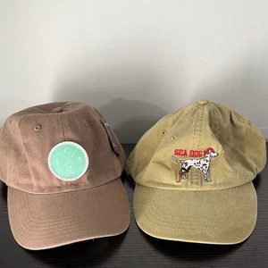 TCA Logo Brown Hat + Sea Dog Embroidered Olive Hat Dad Hat Adjustable OS Caps - Picture 1 of 8